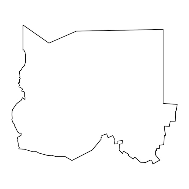 Oshikoto region map administrative division of Namibia Vector illustration