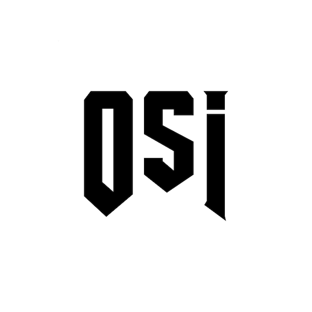 OSI letter logo design for technology company OSI logo design black and white color combination OSI logo OSI vector OSI design OSI icon OSI alphabet OSI typography logo design