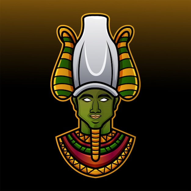 Вектор Логотип osiris head esport mascot