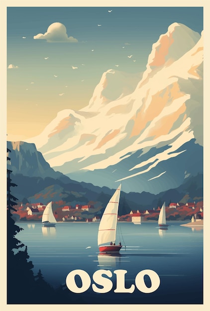 Oslo retro poster