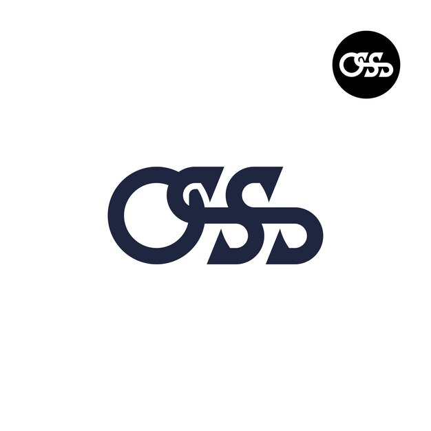 Oss letter monogram logo ontwerp