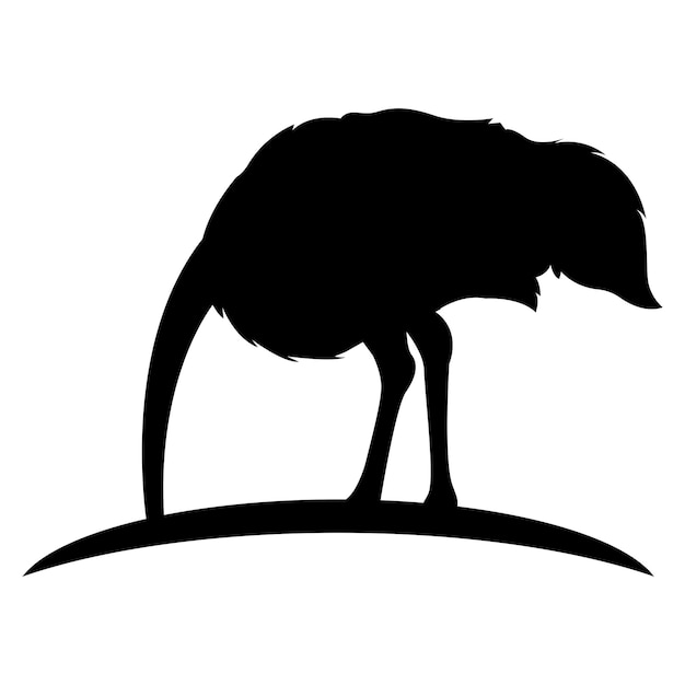 Vector ostrich icon vector illustration simple design