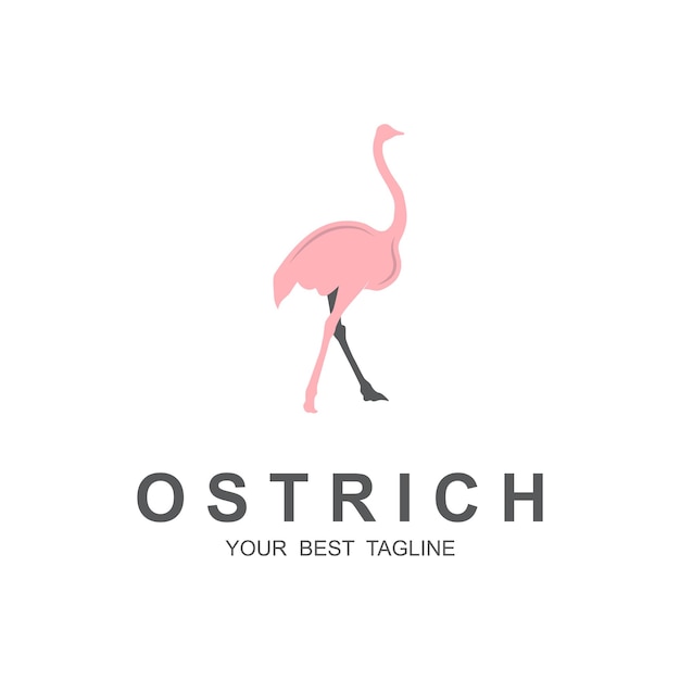 Ostrich logo vector template illustration design