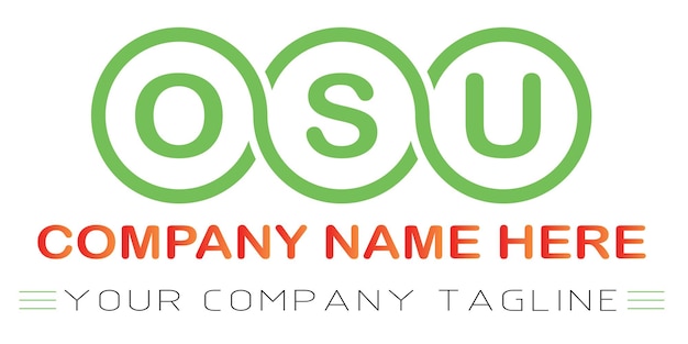 Vector osu letter logo design