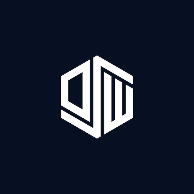 OSW letter logo ontwerp veelhoek monogram