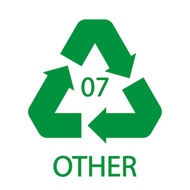 Vector other 07 recycling code symbol plastic recycling vector polyethylene sign