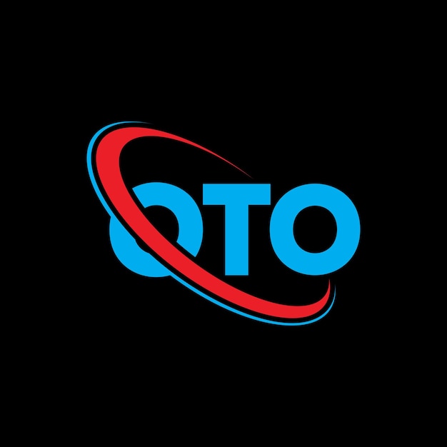 Oto 로고: Oto 문자 Oto 글자 로고 디자인 이니셜 Oto 오토 로고는 원과 대문자 모노그램 로고로 연결되어 있으며 기술 비즈니스 및 부동산 브랜드를 위한 Oto 타이포그래피입니다.