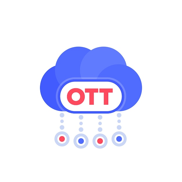 OTT media platform vector icoon