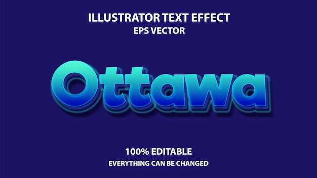 Ottawa effetto testo modificabile