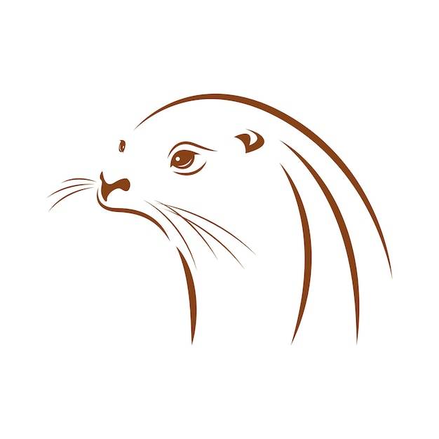 Otter icon logo design