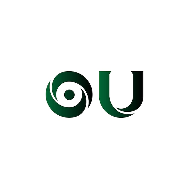 Vector ou letter u logo icoon