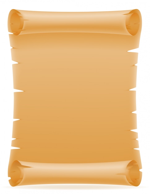 Vector oud papier scroll vectorillustratie