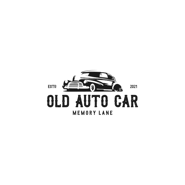 Oude auto auto logo vector