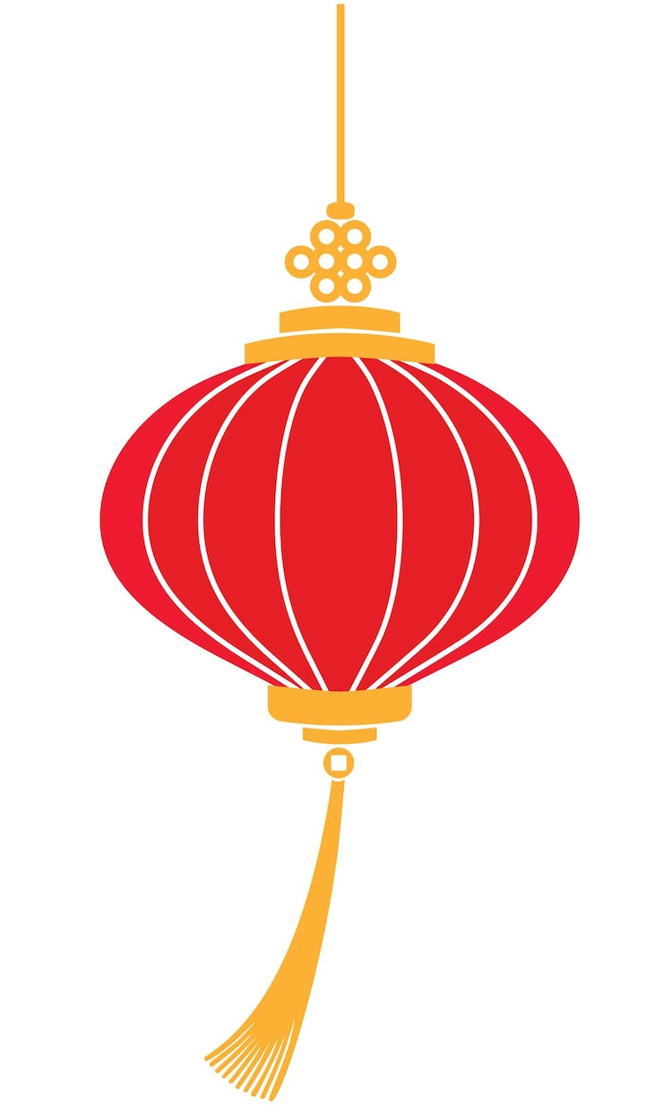 Vector oude chinese lunar new year lantern digitale clip art vector illustratie