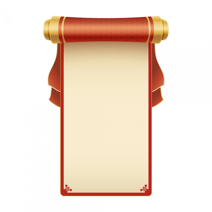 Vector oude chinese scroll illustratie met plaats voor uw tekst.