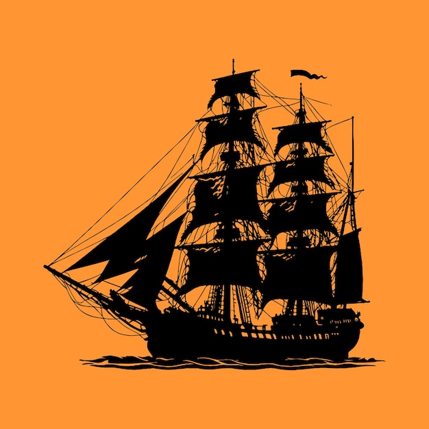 Oude en moderne boot en schip pictogram vector zwarte omtrek ontwerp