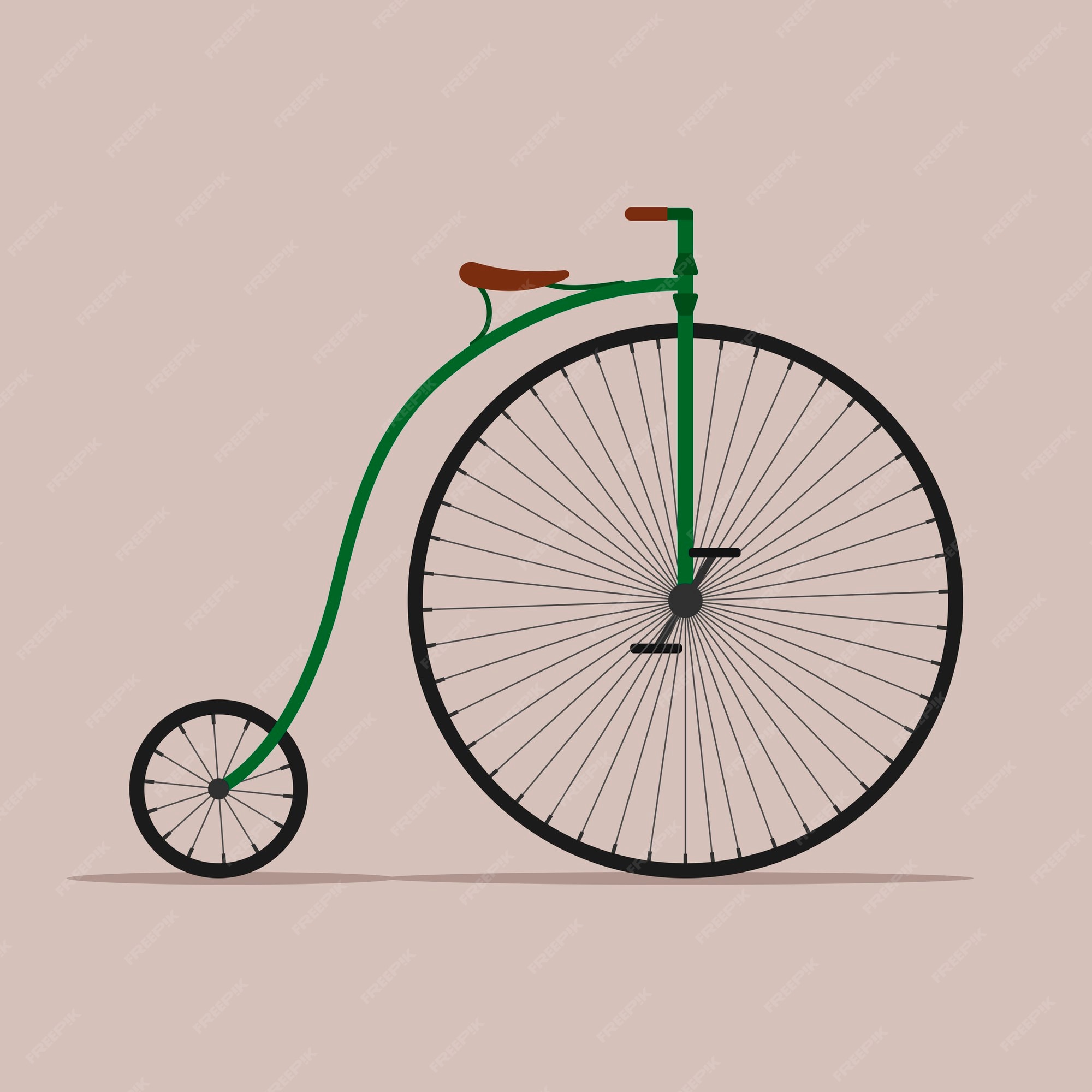 doos convergentie Aanvrager Oude fiets, retro penny penningsfiets. vintage fiets met hoog wiel. |  Premium Vector