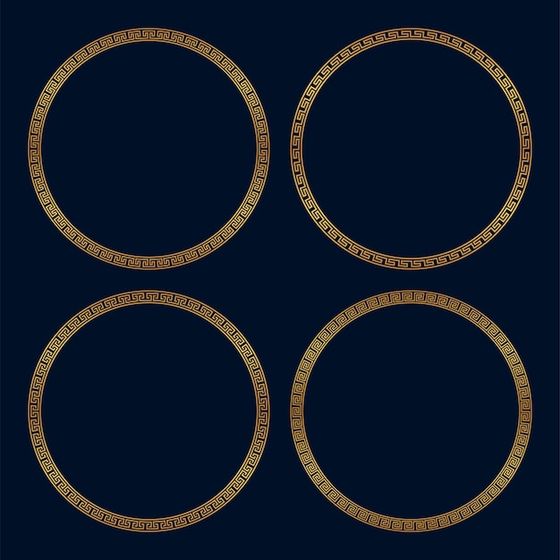 Oude Griekse gouden ronde frames