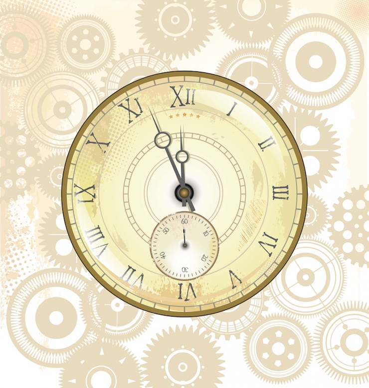 Vector oude horloge achtergrond