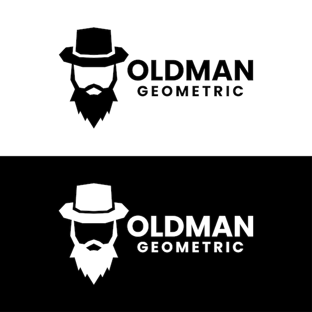 Oude man logo ontwerpconcept