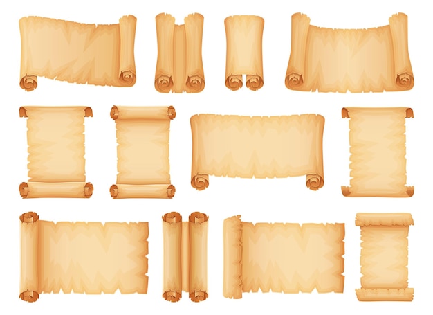 Oude scroll vector ontwerp illustratie geïsoleerd op een witte achtergrond