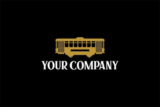 Oude Trein Vintage Logo Stijl