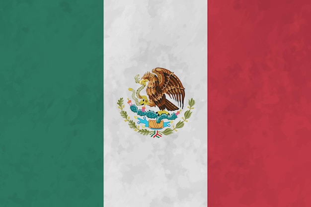 Vector oude vintage vlag van mexico.