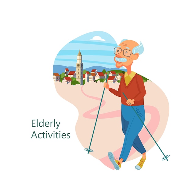 Oudere mensen die een actieve levensstijl leiden. oude mensen sporten.