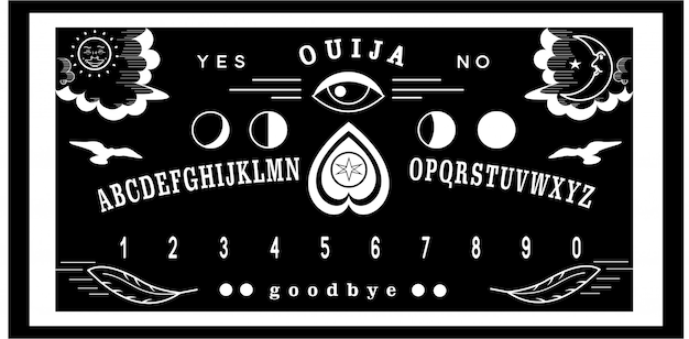 Ouija 보드 모노 라인 디자인