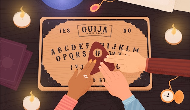 Ouija bord illustratie