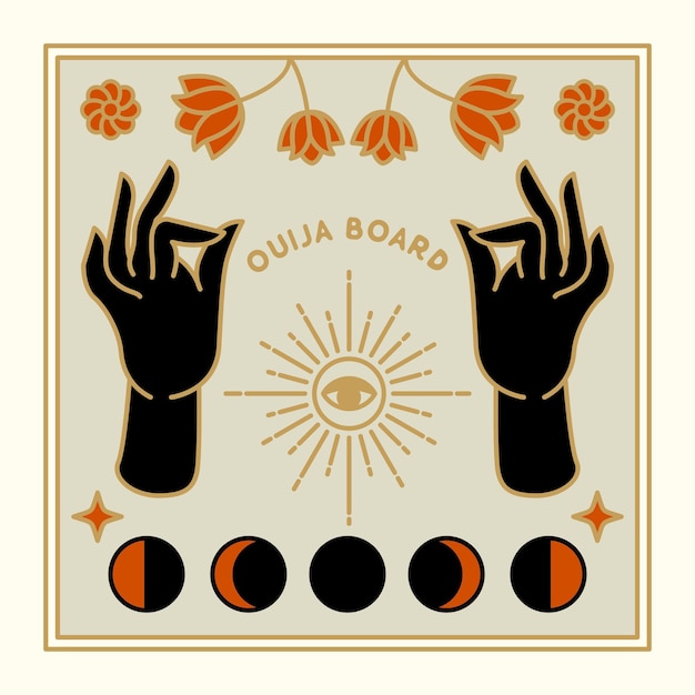 Ouija bord Monoline-ontwerp