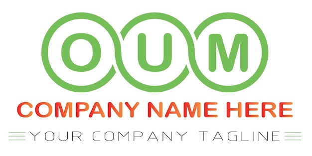 Vector oum letter logo design