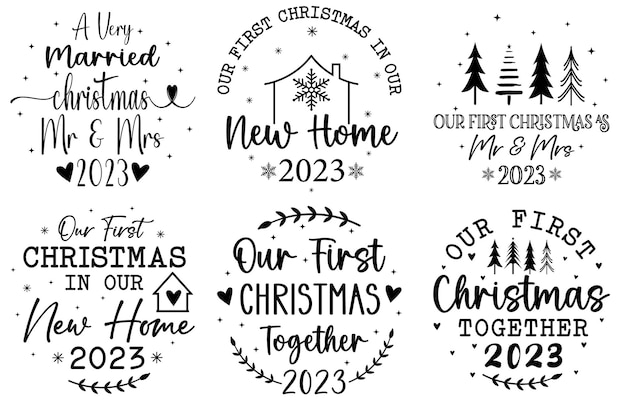 our first Christmas ornament svg bundle