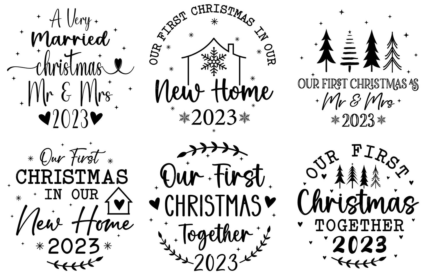 Premium Vector Our first christmas ornament svg bundle