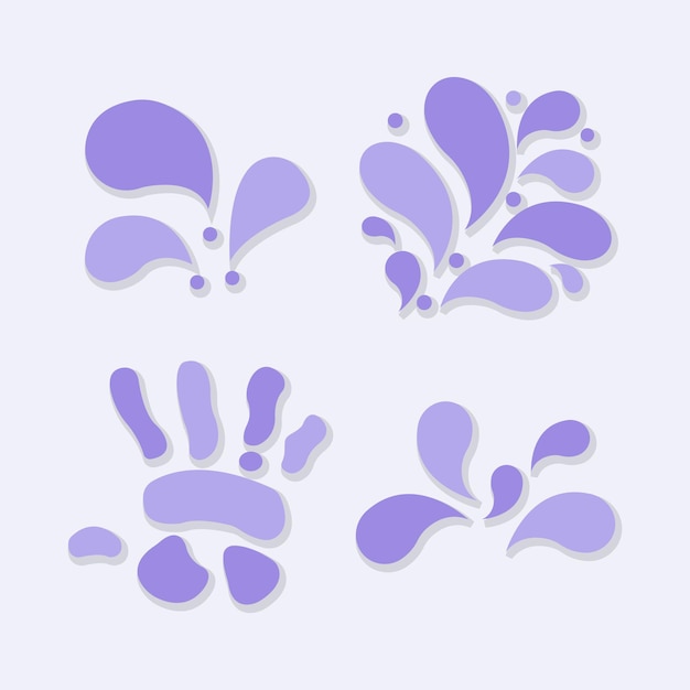 our kinds of purple shapes. vector