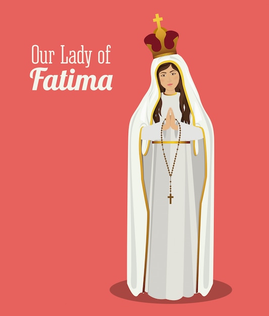 Our Lady of Fatima, Vector illustration