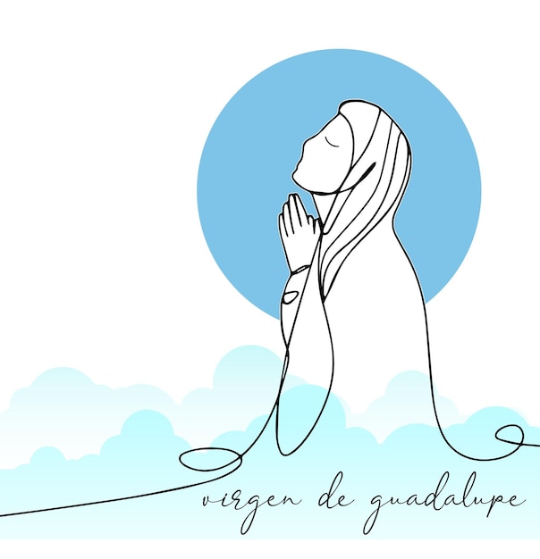 Our lady of guadalupe virgin of guadalupe virgen de guadalupe vector design
