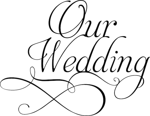 Vector our wedding sign design vector laser cut