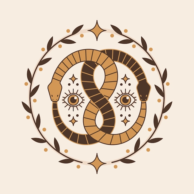 Vector ouroboros symbol illustration