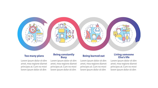 Out of balance life loop infographic template