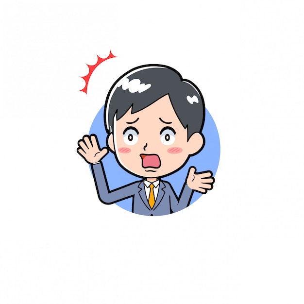 Out line businessman_icon-surprise