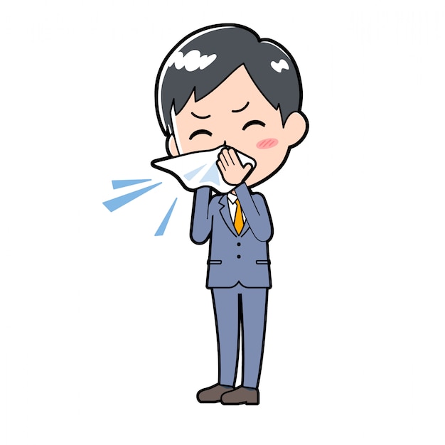 Out line businessman_rhinitis