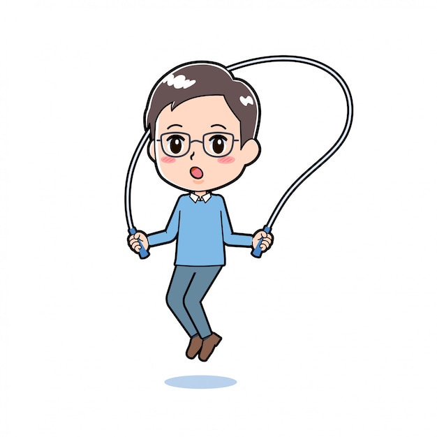 아웃 라인 dad_Jump-rope