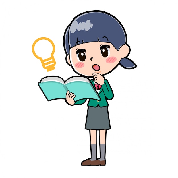 Out line schoolmeisje Green_book-idee