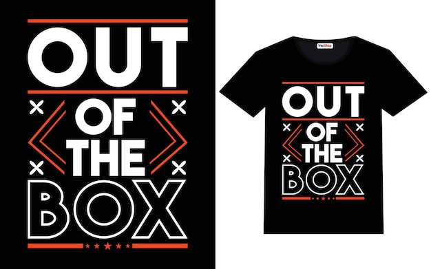 Out of the box modern inspirerend t-shirtontwerp met citaten