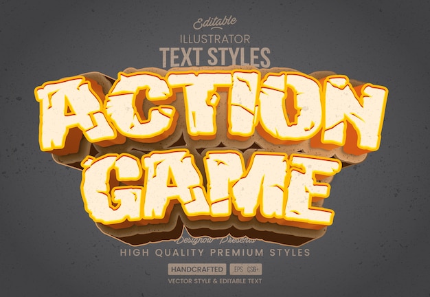 Vector outdoor action text style