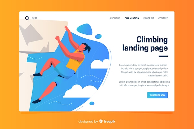 Outdoor activities landing page template