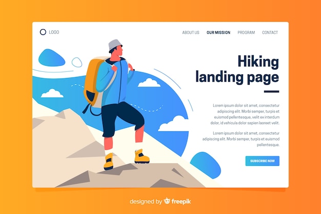 Outdoor activities landing page template