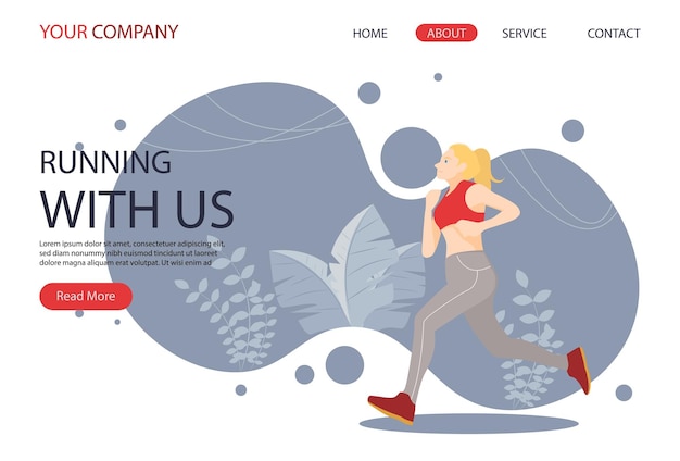 Outdoor activities landing page template