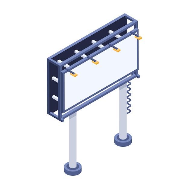 벡터 야외 광고판 평평한 아이콘